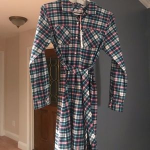 Vineyard Vines Flannel Shirt Dress